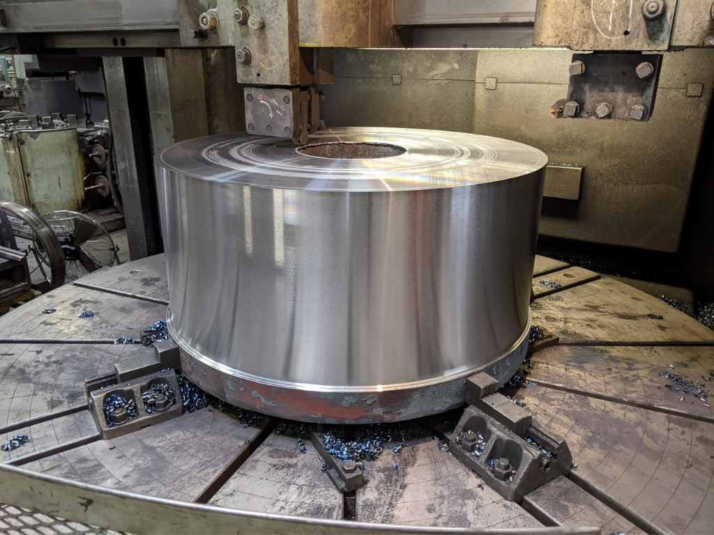 Lime kiln trunnion machining in VBM