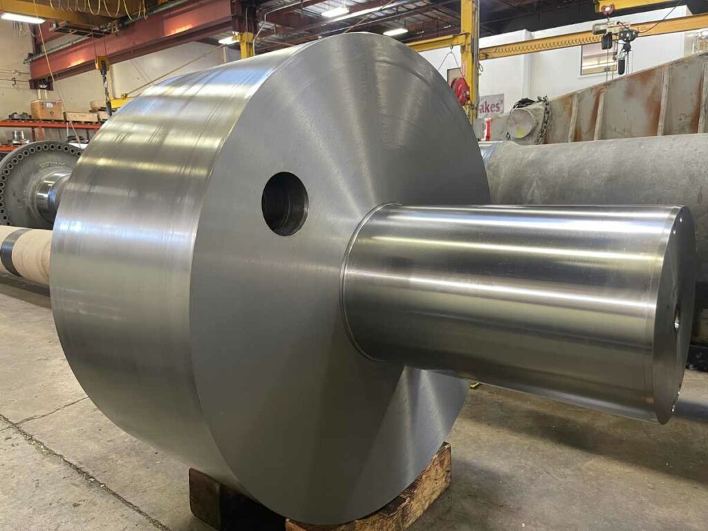 Engineered fabrication of new lime kiln trunnion